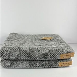Ecoexistence Oversized Bath Towels Set of 2 Gray eco-melange Cotton 30 x 58 NEW